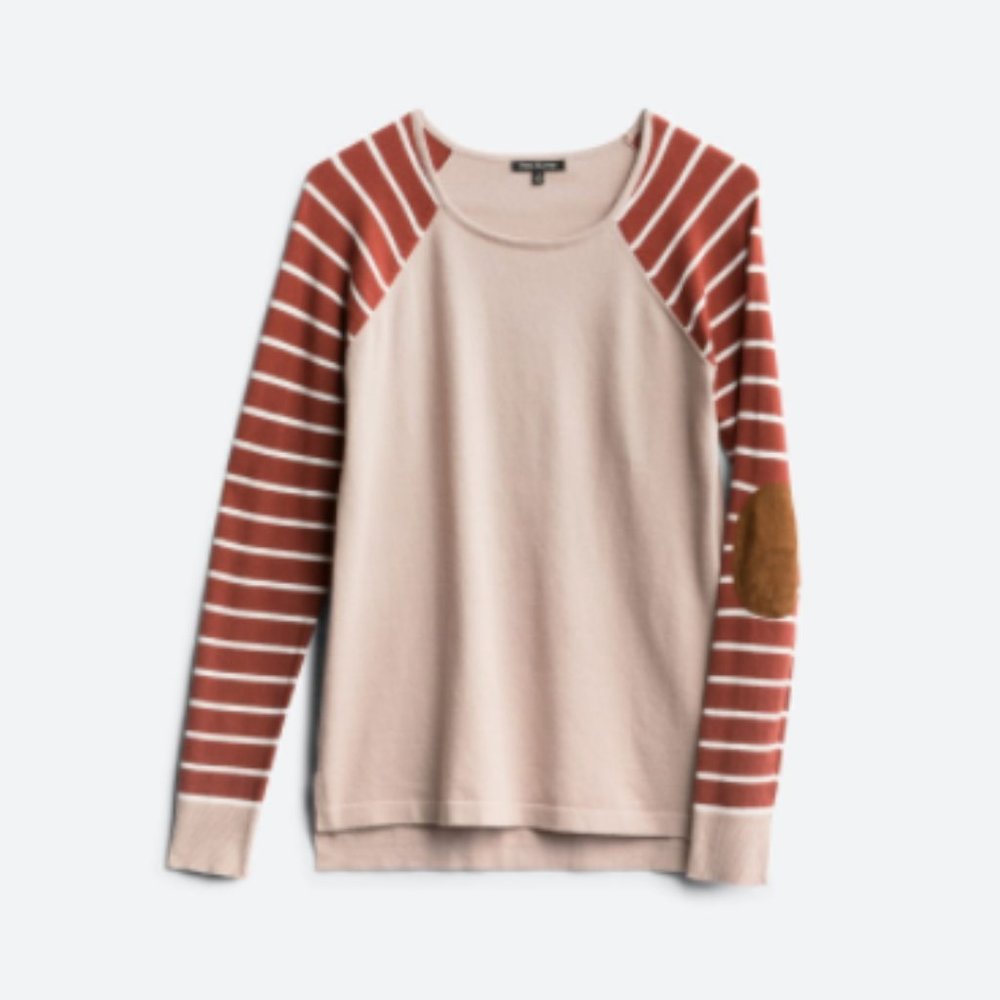 PINK CLOVER Jayden Elbow Patch Pullover XL